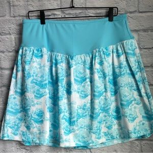 Annika Cutter & Buck Drytec 50+ Blue Golf Skort - L